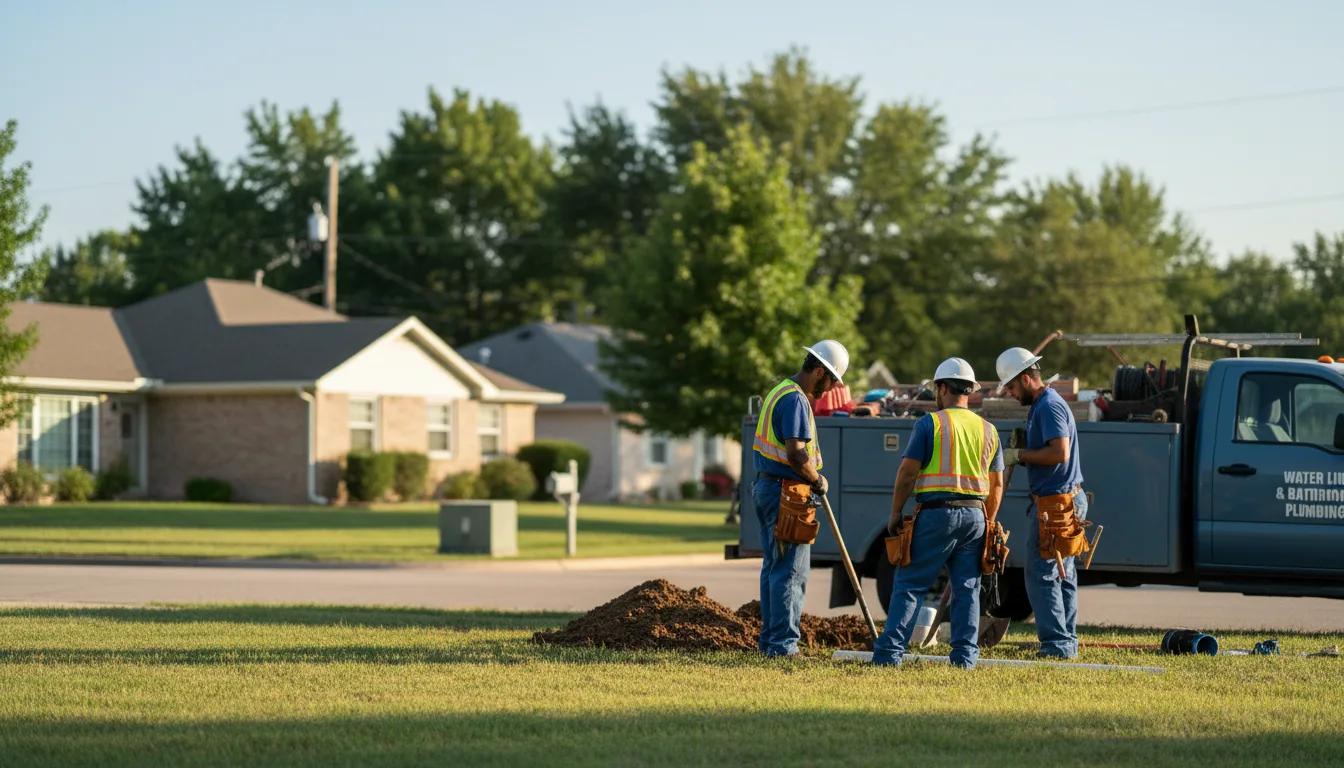 Residential water line and bathroom plumbing service in Pekin, ND